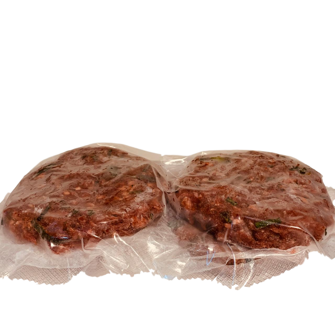 Angus ground beef, fresh basil, diced shallots, spiced with cajun seasoning, salt/pepper and bound by egg and panko which keeps meat tender and juicy even when cooked to medium-well.